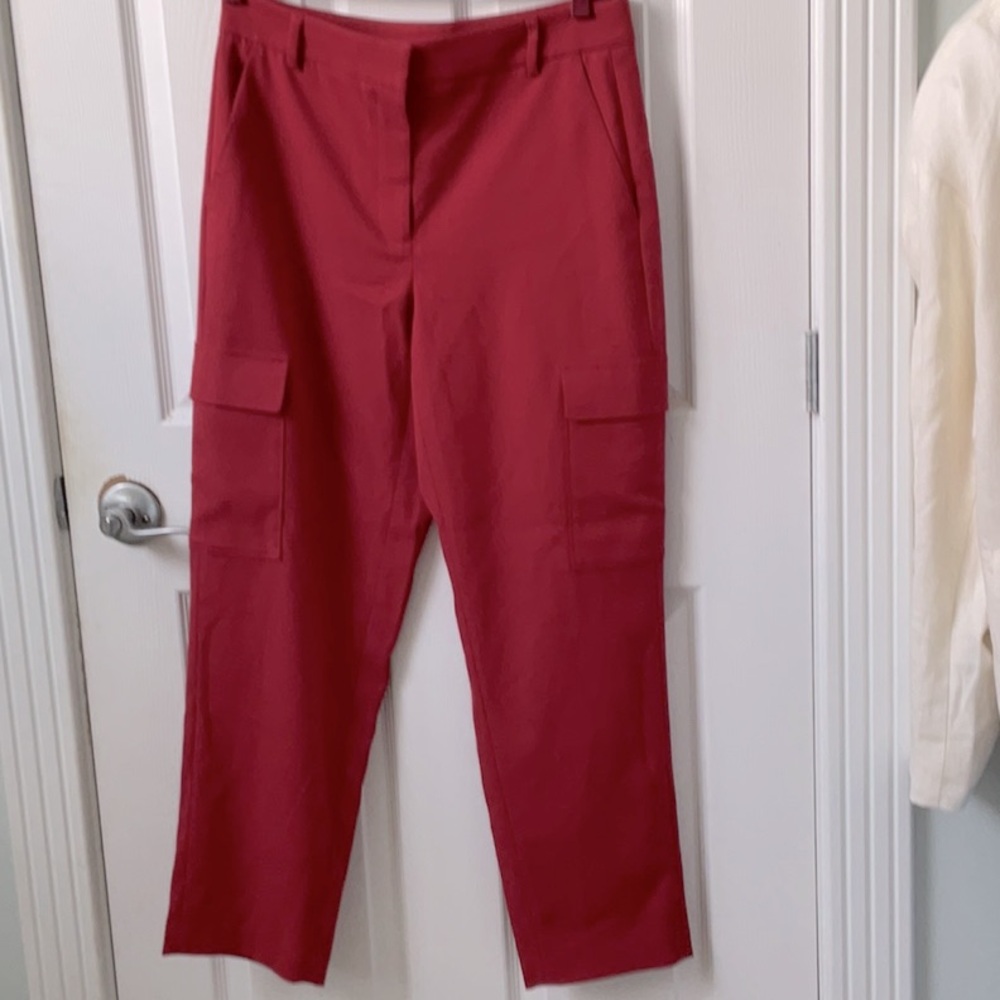 Beautiful dark red cargo pants. No tags 30” waist